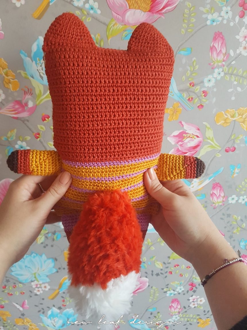 friendly fox plushy backside