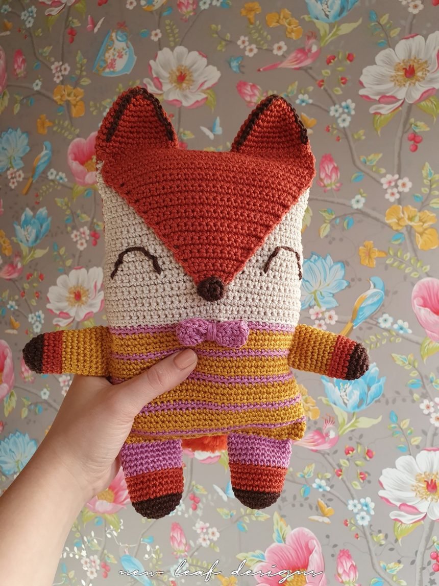 friendly fox plushy front view