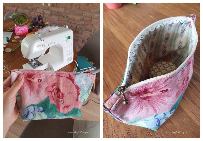 my first sewing project - small washbag
