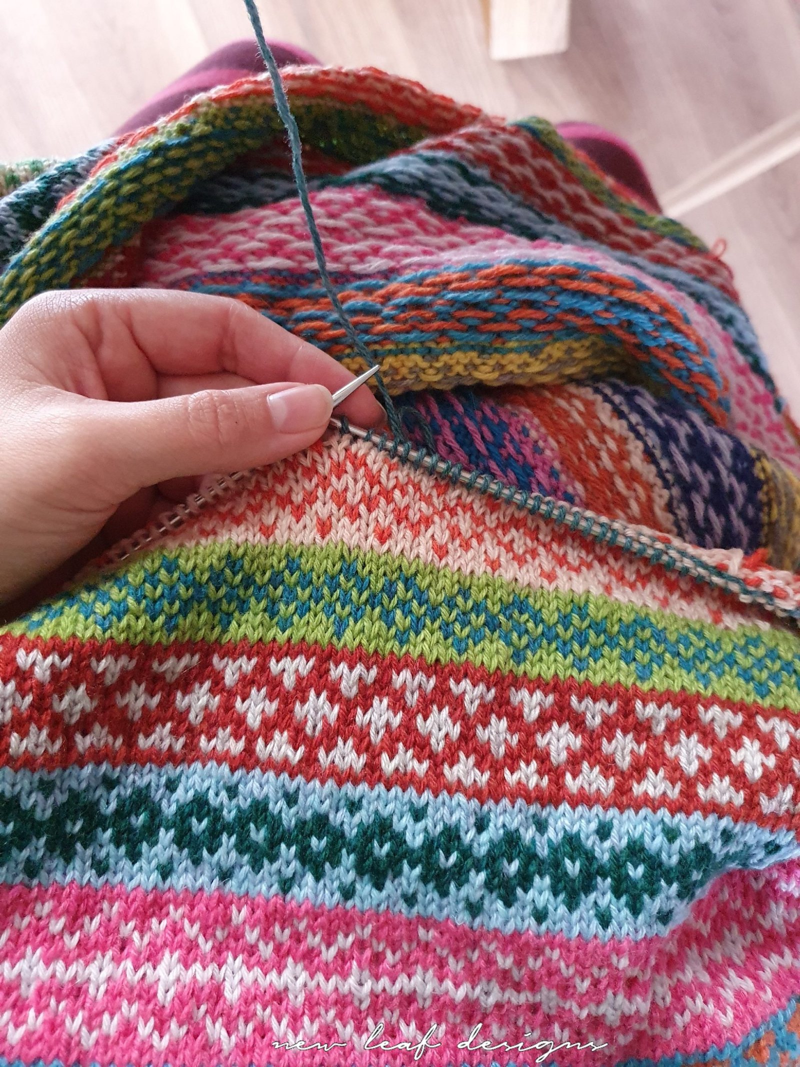 How to knit Stranded Colourwork - New Leaf Designs